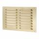 Hooded Louvre Vent - 229 x 152mm - 6650mm² Free Air Flow - Polished Brass