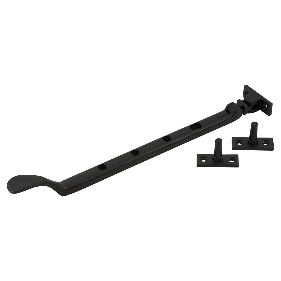 Victorian Casement Window Stay - 10"/264mm Length - Matt Black