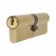 1 Star 6 Pin Kitemarked 100mm Euro Double Cylinder - 50 + 50mm - Pol Brass - Keyed to Differ
