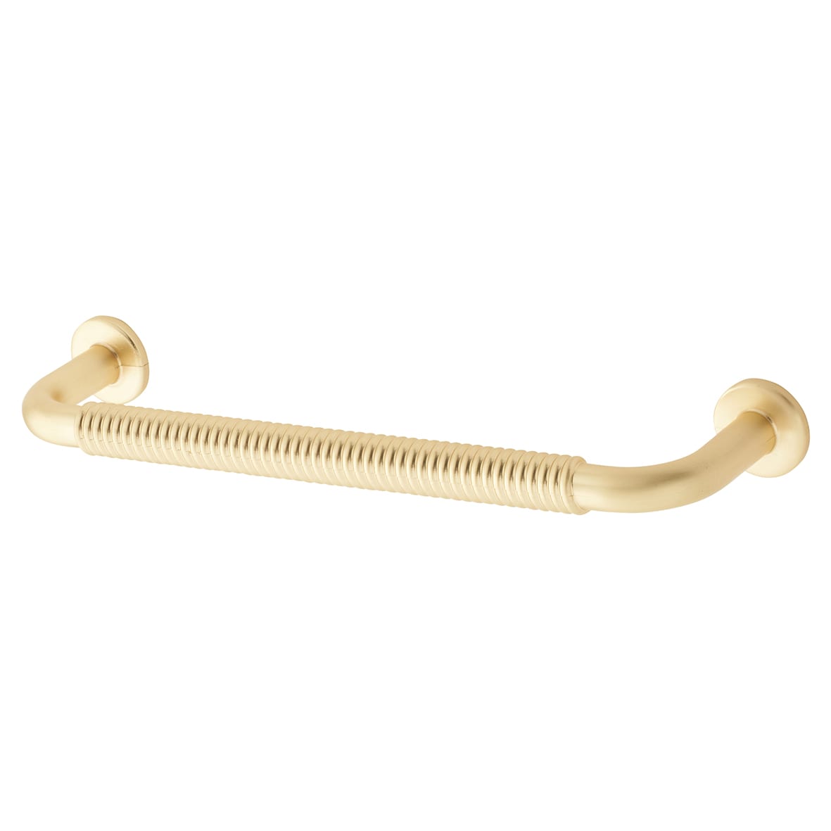 Crewe 10mm Reeded D-Bar Cabinet Pull Handle - 128mm Centres - Satin Brass