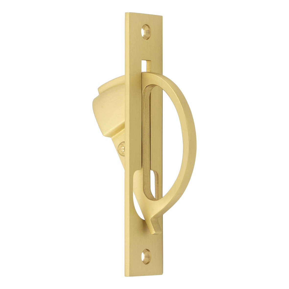 Sliding Door Edge Pull - 130mm - Satin Brass
