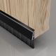 Concealed Fixed Bottom Door Brush - 838mm Length - Brush Size 25mm - Black