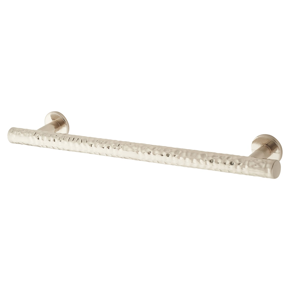 Kendal 10.5mm Hammered T-Bar Cabinet Pull Handle - 160mm Centres - Satin Nickel