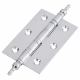 Finial Washered Butt Door Hinge - 75 x 50 x 2mm - Polished Chrome - Pair