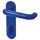 Cobalt Blue Nylon Steel Core Safety Bathroom Door Handles - 78mm c/c - Paris Range