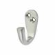 Solid Brass Single Coat Hook - 43 x 17mm - Satin Chrome