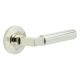 Polished Nickel Fire Rated Door Handles on Round Chamfered Rose - Westminster Range