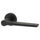 Matt Black Fire Rated Door Handles on Round Rose - Geo Range