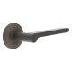 Dark Bronze Fire Rated Door Handles on Round Chamfered Rose - Fitzrovia Range