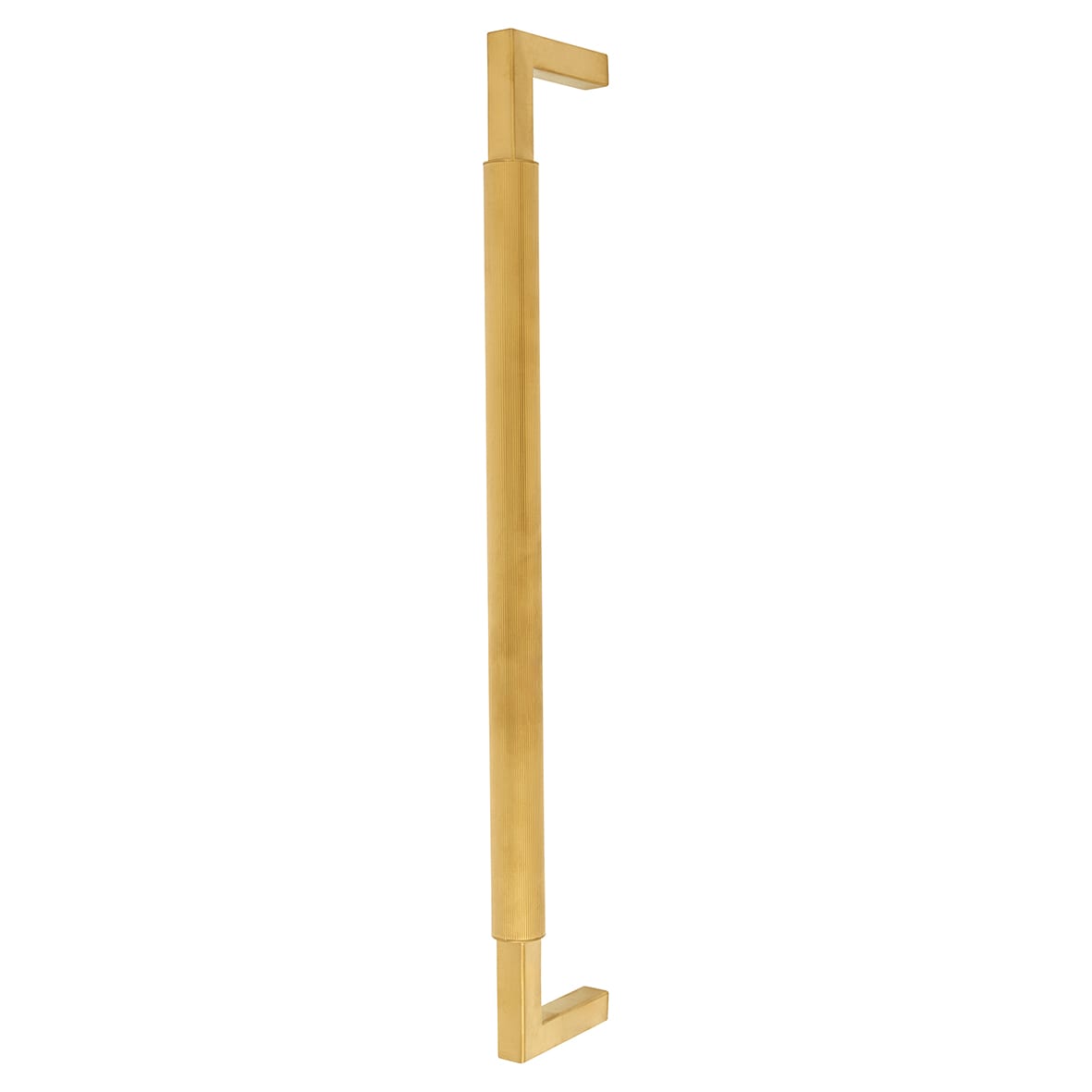 PVD Satin Brass 25mm Lines D-Bar Door Pull Handle - Bolt Fix - 450mm Centres
