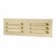 Hooded Louvre Vent - 229 x 76mm - 2470mm² Free Air Flow - Polished Brass