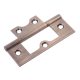 Flush Door Hinge - 75 x 50 x 1.7mm - Antique Brass - Pair