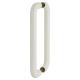 Diamond White Nylon D-Bar Door Pull Handles - Back to Back - 600mm c/c