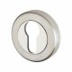 Sorrento Escutcheon - 53mm Diameter - Euro - Satin/Polished Chrome
