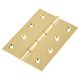 Double Phosphor Bronze Washered Butt Door Hinge - 100 x 75 x 2.5mm - Polished Brass - Pair