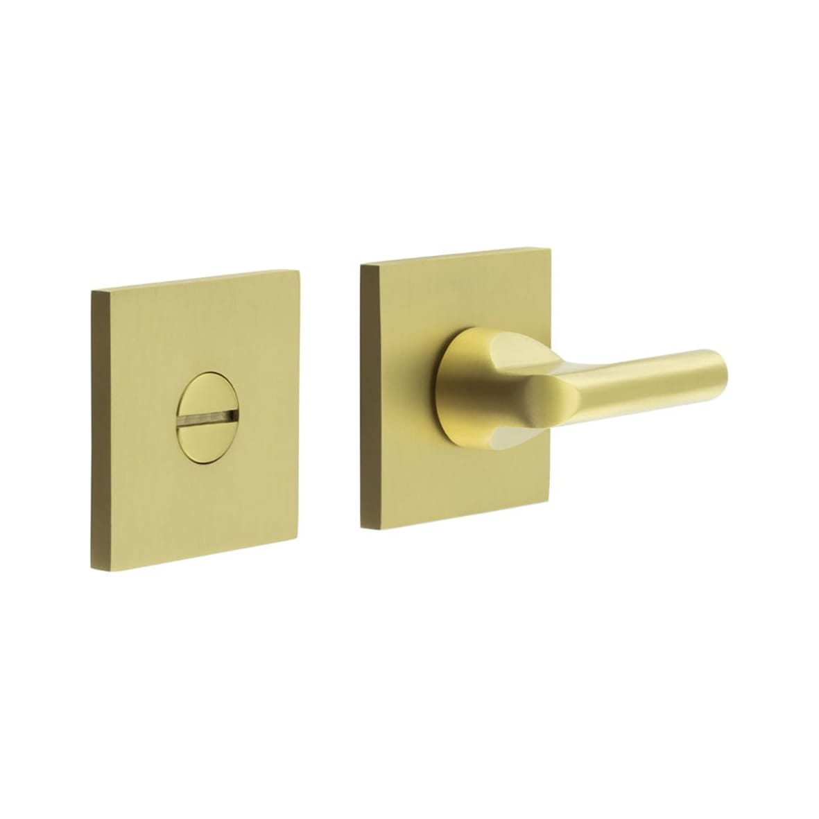 Square Bathroom Turn & Release - 54 x 54mm - Satin Brass