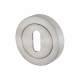 Escutcheon - 50mm Diameter - Keyhole - Satin Chrome