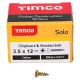 Solo Chippy Pozi Countersunk Wood Screws - 3.5 x 12mm - Yellow Zinc - Pack of 200
