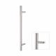 Satin Stainless Steel 25mm Guardsman Cranked T-Bar Door Pull Handle - Bolt Fix - 1000mm c/c