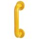 Golden Yellow Nylon D-Bar Door Pull Handle on Rose - Screw Fix - 220mm c/c