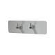 Hook on Plate - 240 x 75mm - 2 Hooks - Satin Stainless Steel