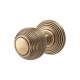 Florentine Bronze Reeded Mortice Door Knob - 70mm Rose Diameter - Delamain Range