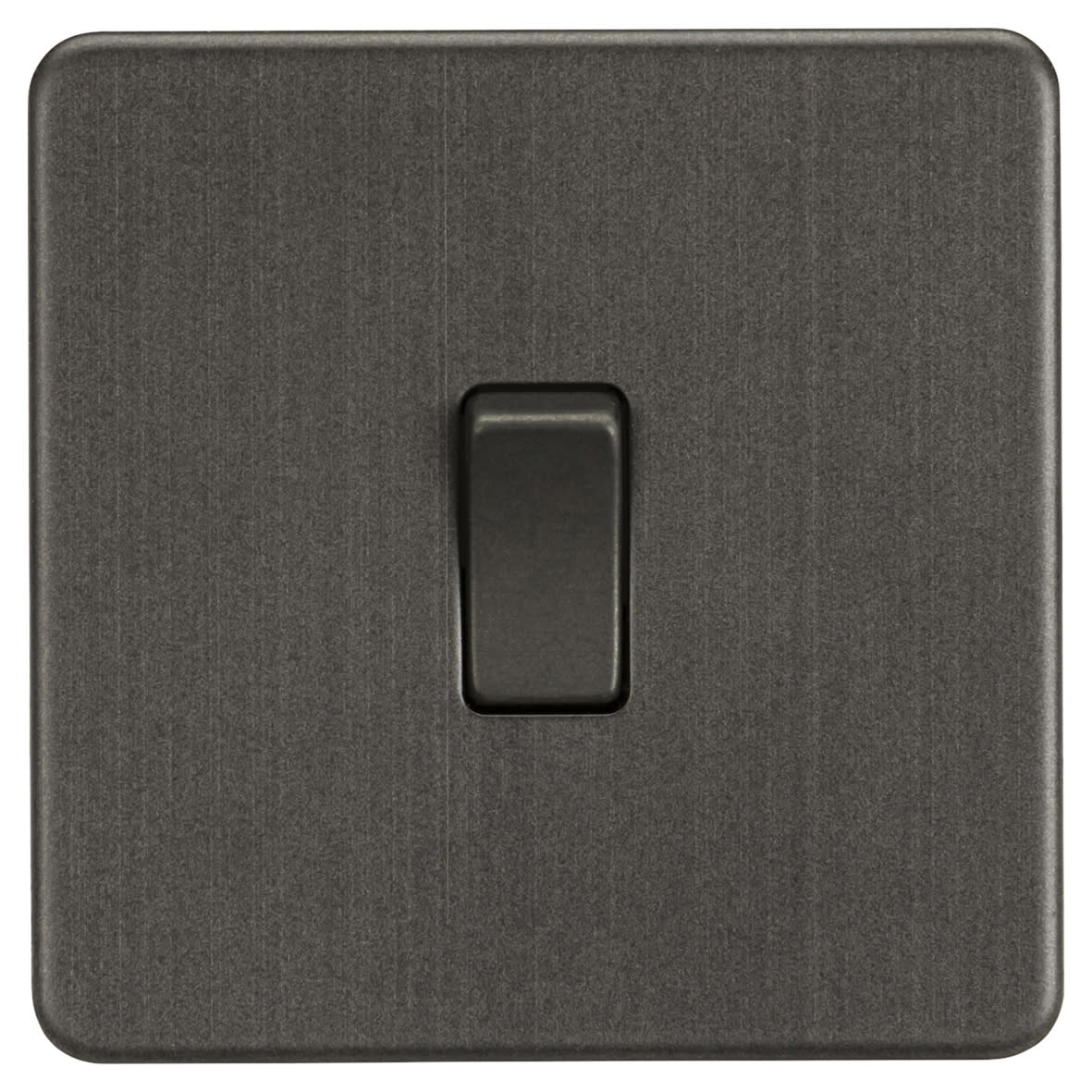 20A 1 Gang Double Pole Screwless Flat Plate Appliance Switch - Smoked Bronze