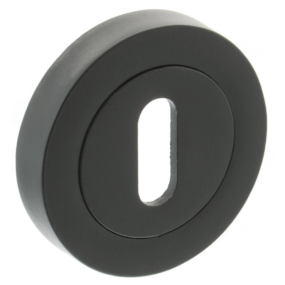 Status Escutcheon - 51mm Diameter - Keyhole - Matt Black