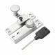 Heavy Duty Straight Quadrant Arm Locking Sash Window Fastener - 70 x 17mm - Satin Chrome
