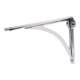 Curved Steel Shelf Bracket - 249 x 174mm - Pewter