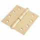 Performance Ball Bearing Butt Door Hinge - 100 x 100 x 3mm - Polished Brass - Pair
