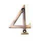 Marcus 76mm Screw Fix Door Numeral - 4 - Antique Brass