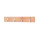 Coat Hook / Robe Hook Rail - 450 x 70 x 15mm - 4 Hooks - Wooden Board with Satin Chrome Hooks