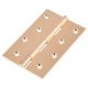 Solid Drawn Butt Door Hinge - 100 x 67 x 2mm - Polished Copper - Pair