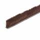 Sash Window Slide Pile with Fin - 100m Length - 8.5mm Pile - Brown