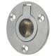 Round Flush Ring Cabinet Pull Handle - 45mm Diameter - Satin Chrome