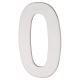 100mm Concealed Screw Fix Door Numeral - 0 - Polished Stainless Steel