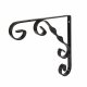 Ornamental Scroll Shelf Bracket - 164 x 160mm - Black