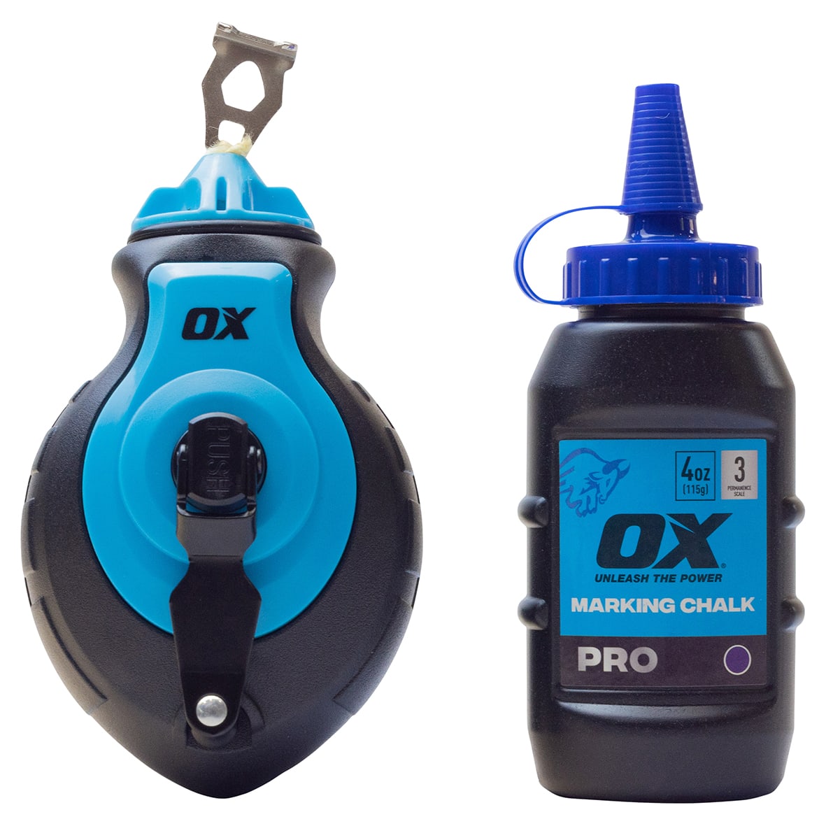 Pro Kevlar Chalk Line Reel & Refill - 30m x 113g - Blue