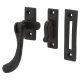Bulb End Mortice & Hook Plate Casement Window Fastener - Reversible - Antique Black Iron