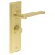Satin Brass Fire Rated Bathroom Door Handles - Fitzrovia - Inner 2 - 200 x 55mm