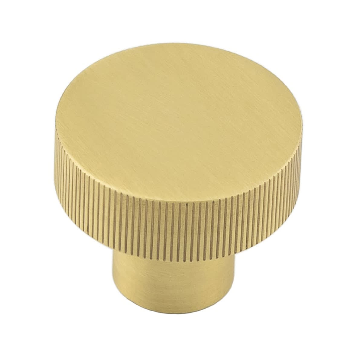 Thaxted Lines Round Cabinet Knob - 30mm Diameter - Satin Brass