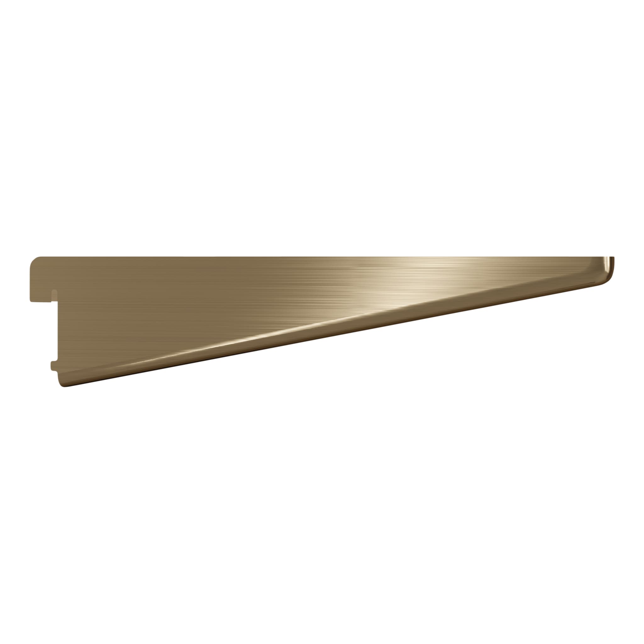 Twin Slot Shelf Bracket - 220mm Length - Antique Brass