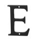 76mm Screw Fix Door Letter - E - Black