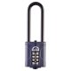 Combination All Weather Extra Long Shackle Padlock - 40mm Body - 17 x 63mm Shackle - Blue