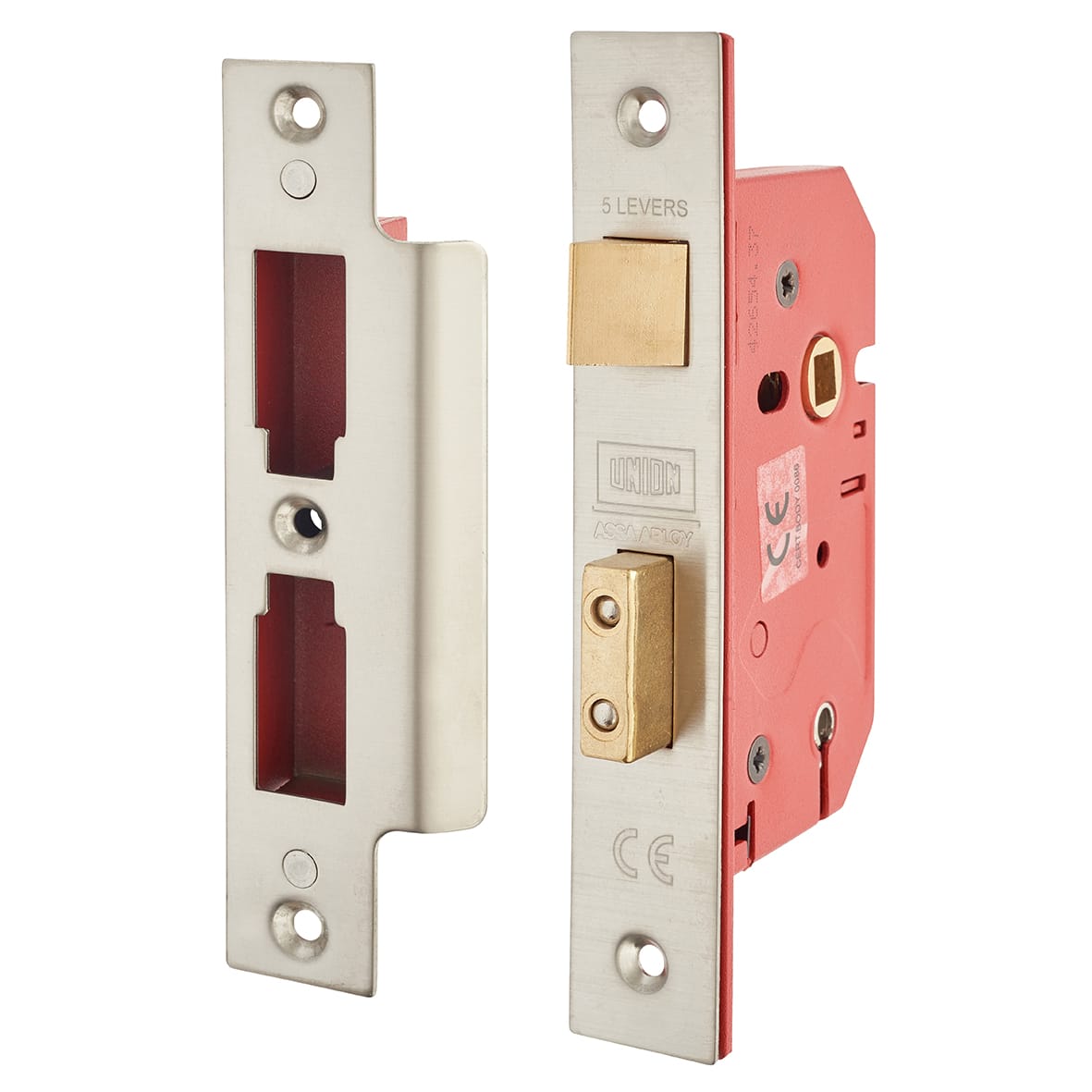 2201 Bolt Through 5 Lever Sashlock - 65mm Case - 44.5mm Backset - Satin Chrome