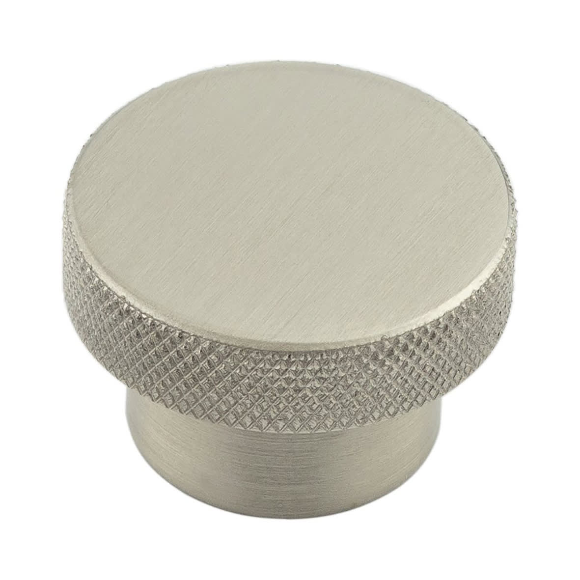 Wenlock Knurled Round Cabinet Knob - 40mm Diameter - Satin Nickel