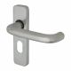Satin Aluminium 19mm Return to Door Oval Lock Door Handles - Puma Range - 155 x 40mm