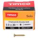 Solo Chippy Pozi Countersunk Wood Screws - 3.0 x 20mm - Yellow Zinc - Pack of 200