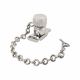 Acorn Sash Window Stop on Chain - 32 x 13mm - Polished Chrome
